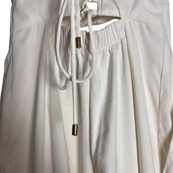 Sabina Musayev “Rosa” Jumpsuit in Off White – Cutout Bodice & Lace-Up Back XS✨ - Picture 7 of 15